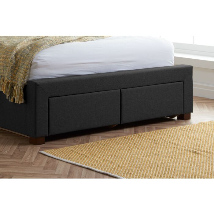Valentino Double Bed Charcoal