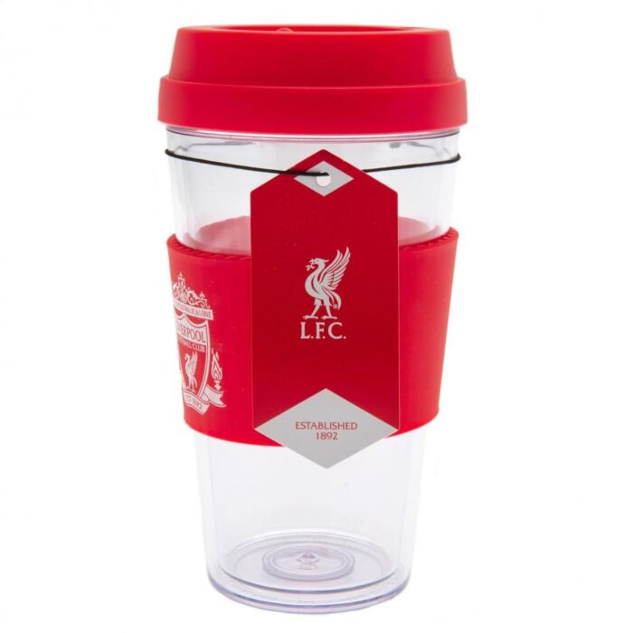 Liverpool Fc Crest Silicone Grip Travel Mug