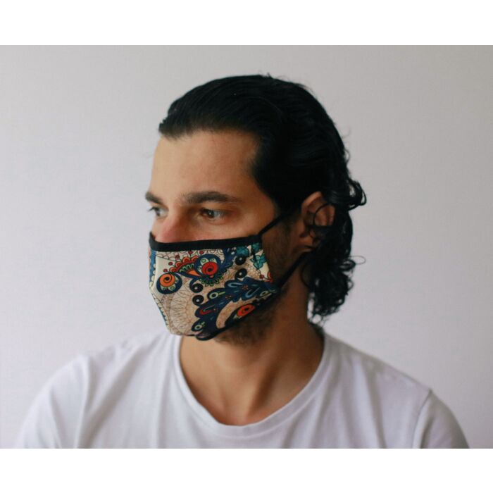 Reusable Fashion Face Mask - Golden Leaves (adult)