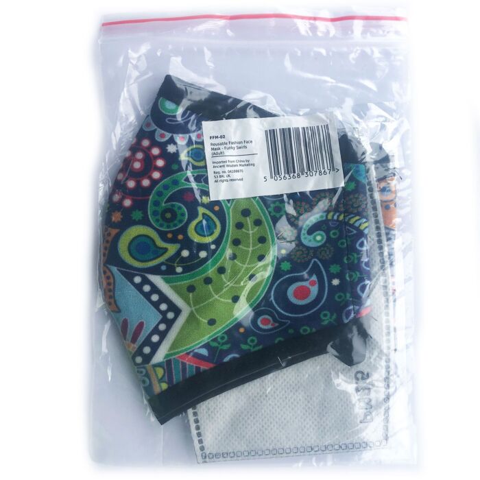 Reusable Fashion Face Mask - Golden Leaves (adult)
