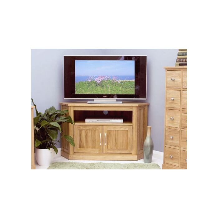 Mobel Oak Corner Television Cabinet