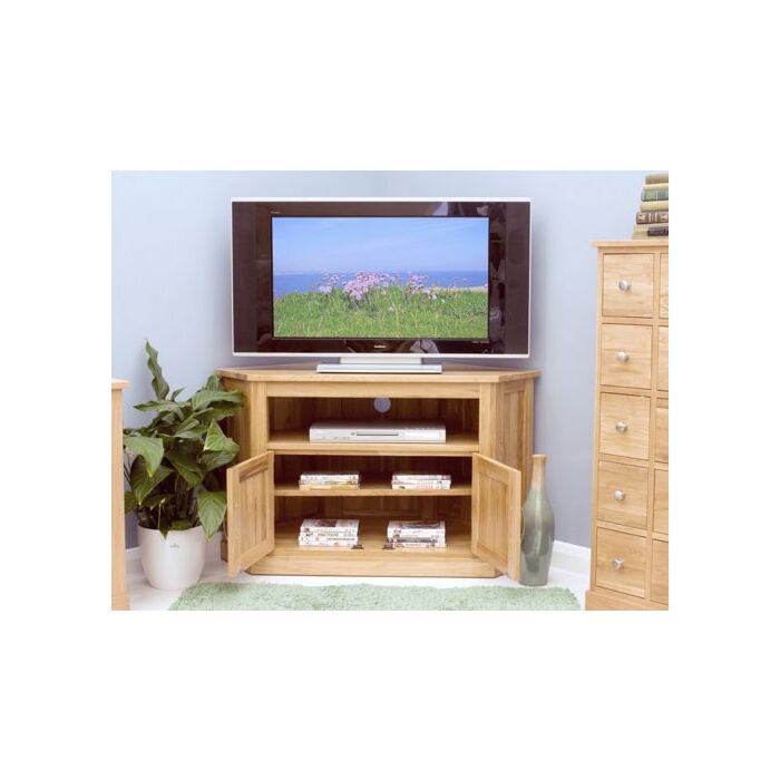 Mobel Oak Corner Television Cabinet