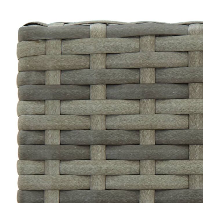 Vidaxl 5 Piece Garden Bar Poly Rattan Grey