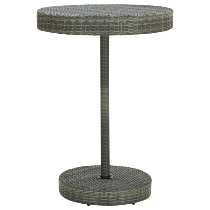 Vidaxl 5 Piece Garden Bar Poly Rattan Grey