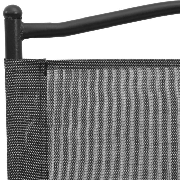 Vidaxl Folding Garden Chairs 8 Pcs Melange Grey Steel And Textilene