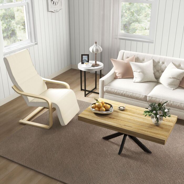 Homcom Set Of 2 Round Side Table With Metal Legs, Modern End Table Bedside Table For Living Room, White
