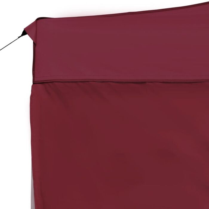Vidaxl Professional Folding Party Tent With Walls Aluminium 4.5x3 M Wine Red