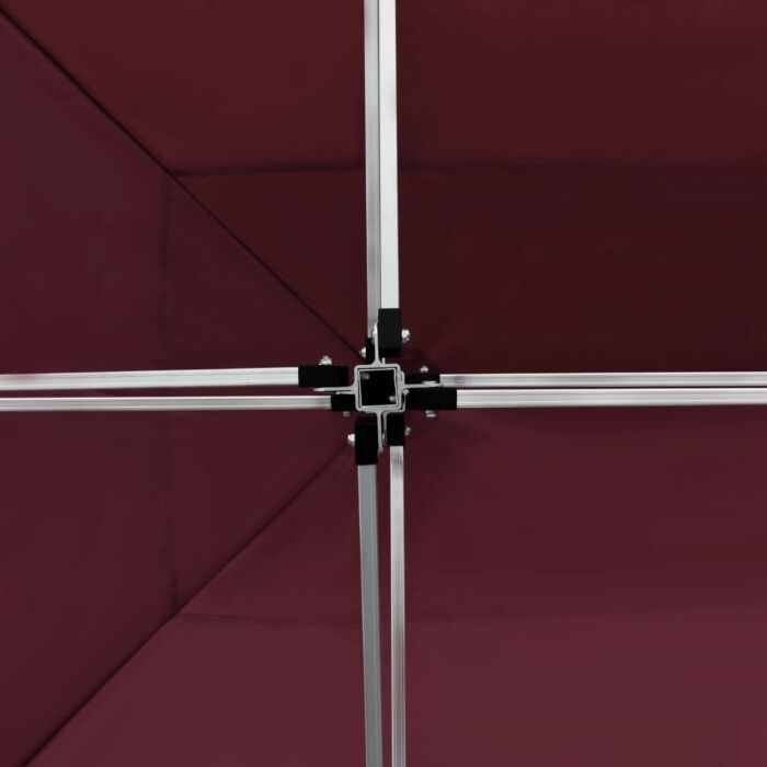 Vidaxl Professional Folding Party Tent With Walls Aluminium 4.5x3 M Wine Red