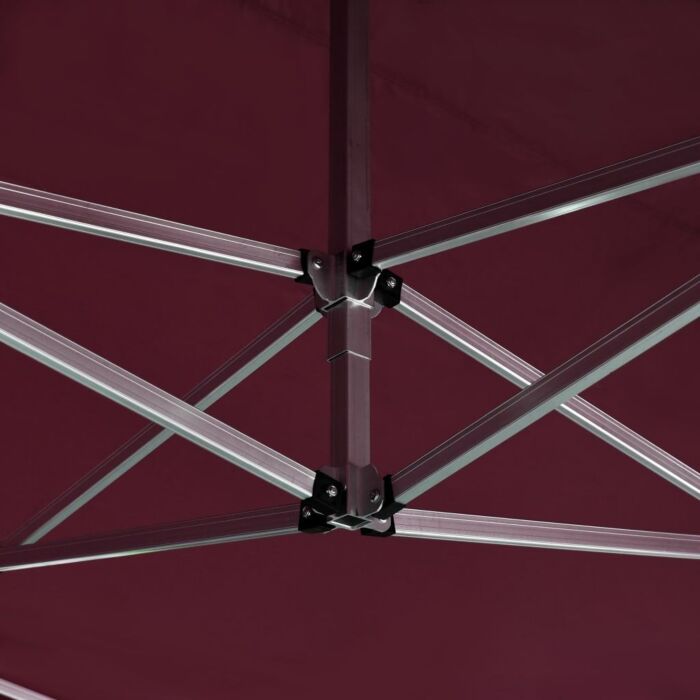 Vidaxl Professional Folding Party Tent With Walls Aluminium 4.5x3 M Wine Red