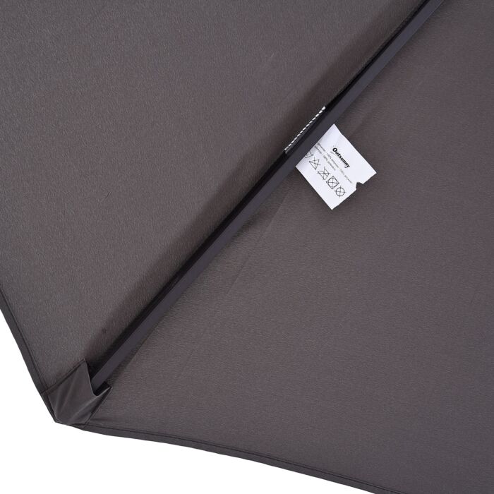 Outsunny 4.6m Garden Parasol Double-sided Sun Umbrella Patio Market Shelter Canopy Shade Outdoor Grey - No Base