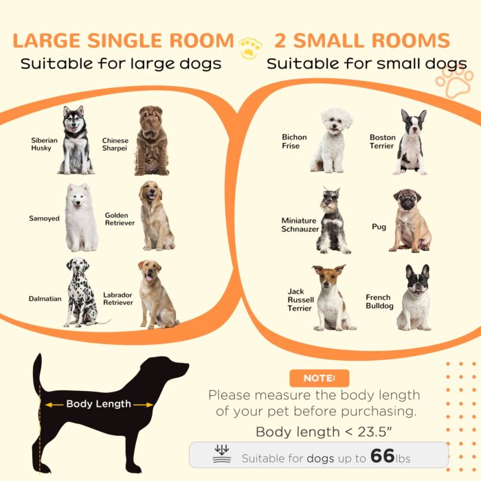 Pawhut Dog Crate Furniture For Small & Large Dogs With Movable Divider, Dog Cage End Table With Shelves, Sliding Doors, 120 X 60 X 88.5 Cm, White
