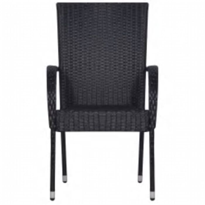 Vidaxl 7 Piece Outdoor Dining Set Black