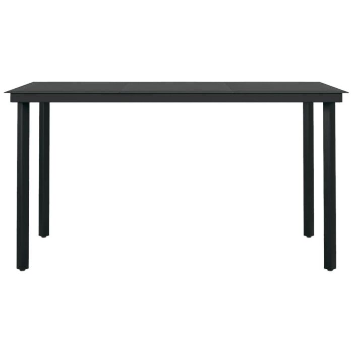 Vidaxl 7 Piece Outdoor Dining Set Black
