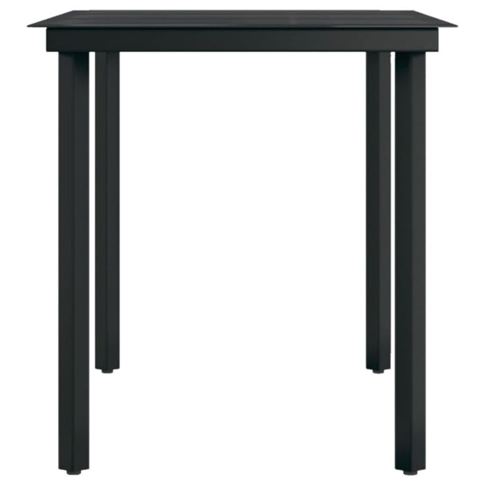 Vidaxl 7 Piece Outdoor Dining Set Black
