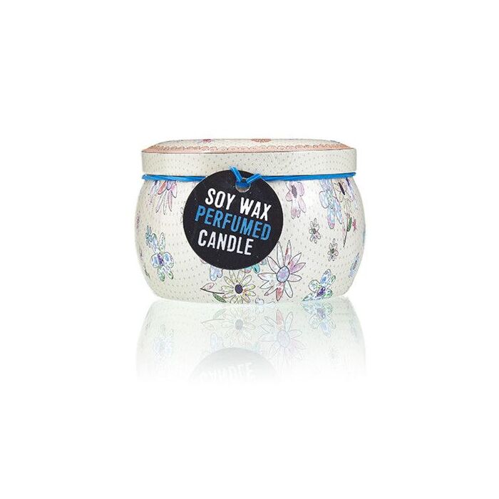 Art Tin Candle - Assorted Design - Friendly Messages - Parma Violet