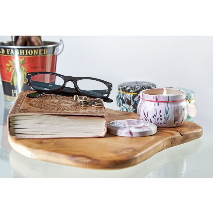 Art Tin Candle - Assorted Design - Friendly Messages - Parma Violet