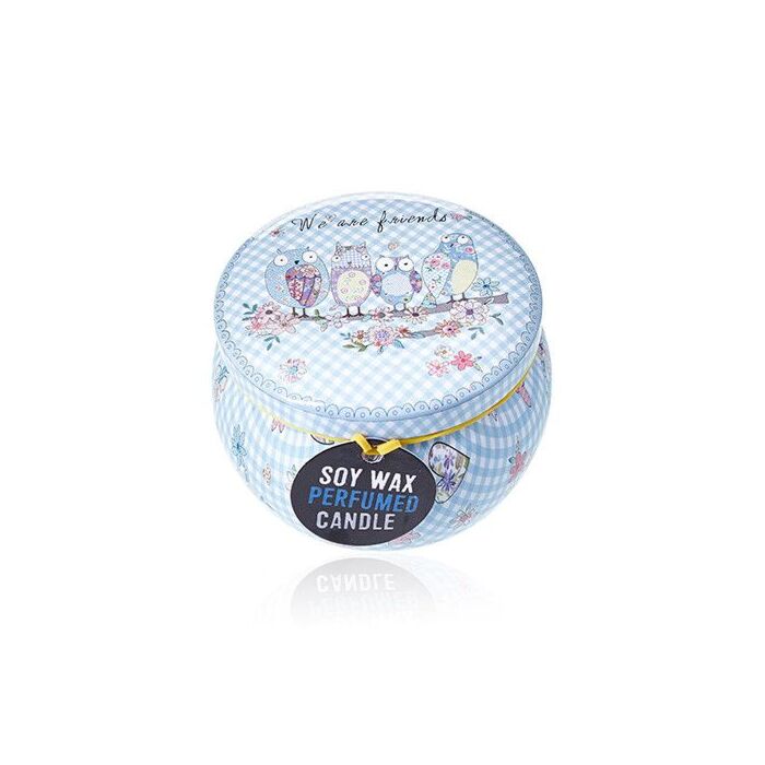 Art Tin Candle - Assorted Design - Friendly Messages - Parma Violet