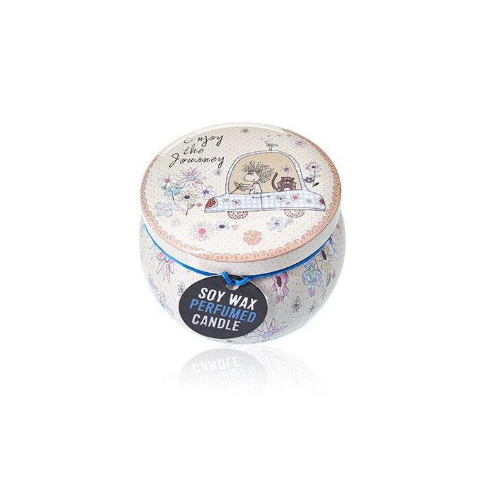 Art Tin Candle - Assorted Design - Friendly Messages - Parma Violet