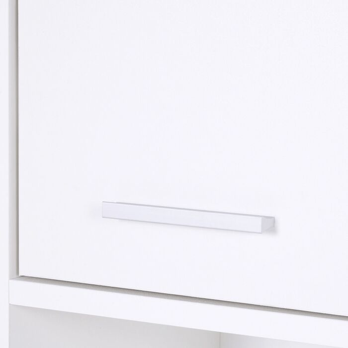 Homcom Slim Bathroom Tall Cabinet, High Floor Cabinet Unit For Bathroom, Freestanding Storage Cabinet With 2 Doors And Adjustable Shelves, White