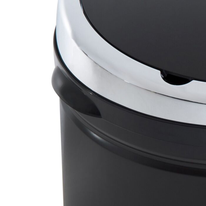 Homcom 50l Stainless Steel Sensor Trash Can W/ Bucket-black