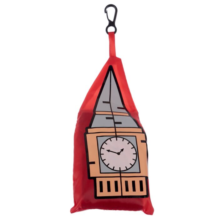 Handy Fold Up Big Ben London Shopping Bag With Holder