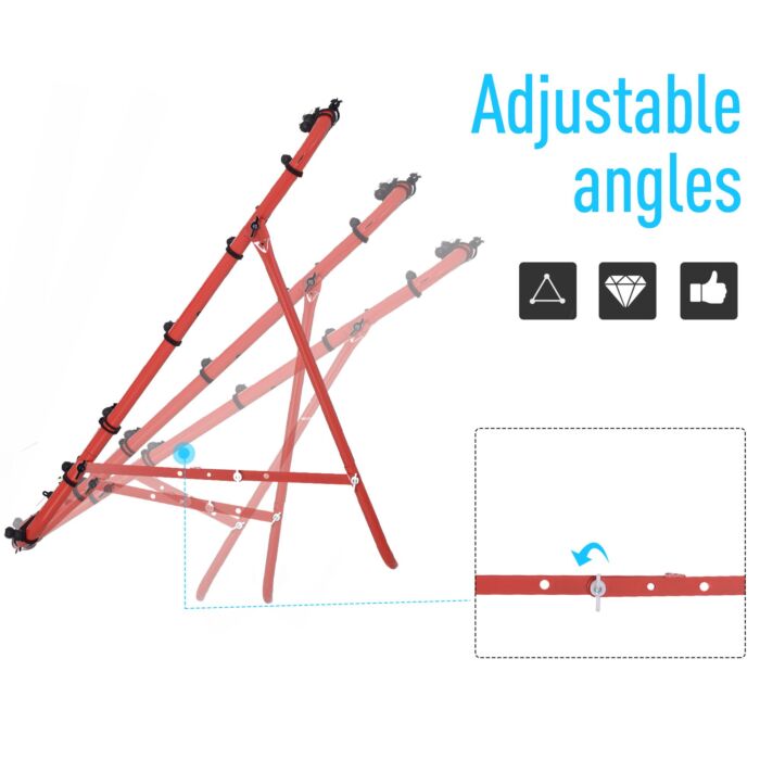 Homcom Rebounder Net W/pe Mesh Metal Tube, 96w X 80d X 96hcm- Red And Black
