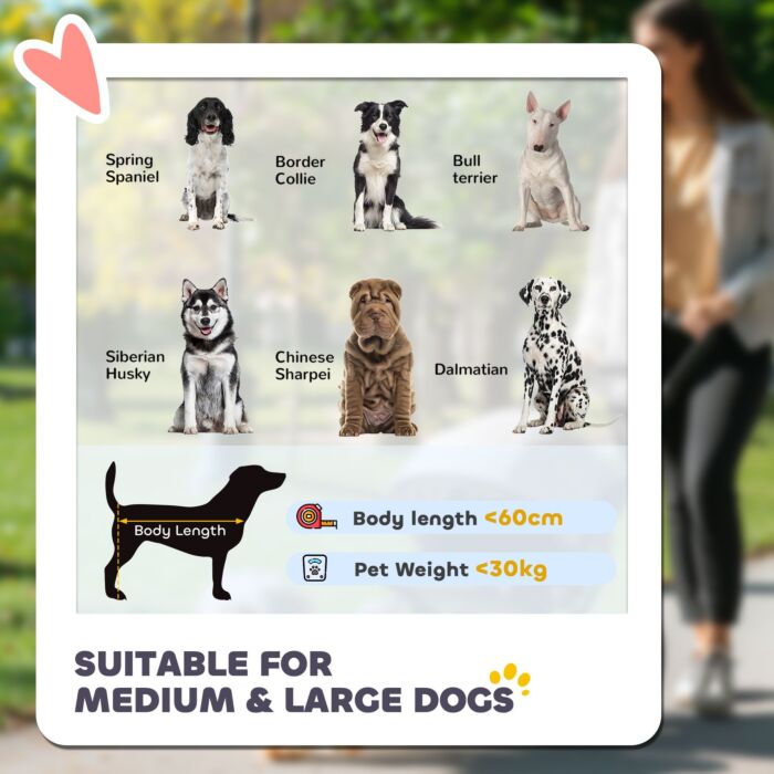 Pawhut Pet Stroller With Universal Front Wheels, Shock Absorber, One Click Foldable Dog Cat Carriage With Brakes, Storage Bags, Mesh Window Dark Grey