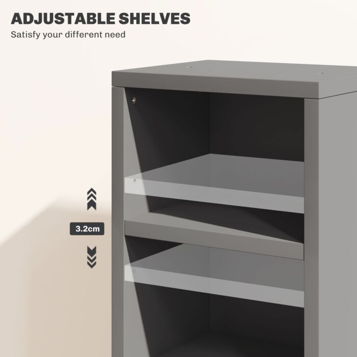 Homcom Set Of Two 102 Cd Storage Units - High Gloss Grey