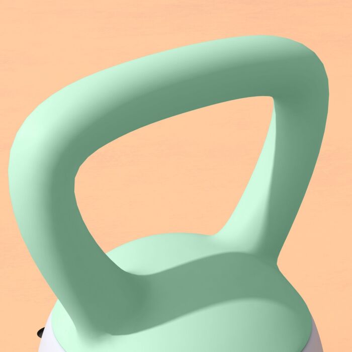 Sportnow 2 X 4kg Soft Kettlebell, Kettle Bell With Non-slip Handle, For Home Gym, Strength Training, Cardio - Grey And Green