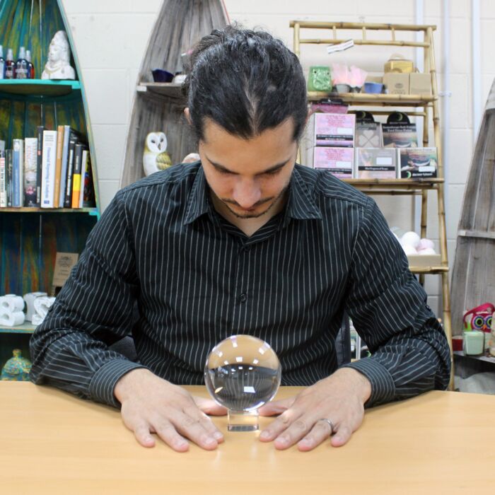 Crystal Ball On Stand 10cm