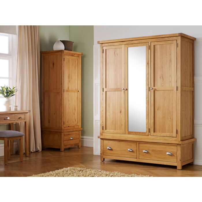 Woburn 3 Door 2 Drawer Wardrobe Oak