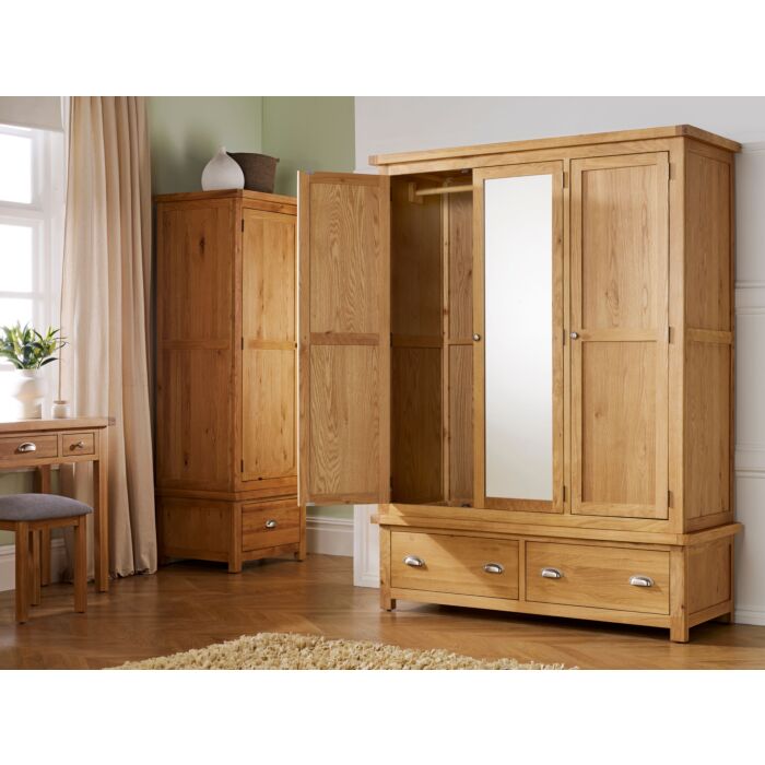 Woburn 3 Door 2 Drawer Wardrobe Oak