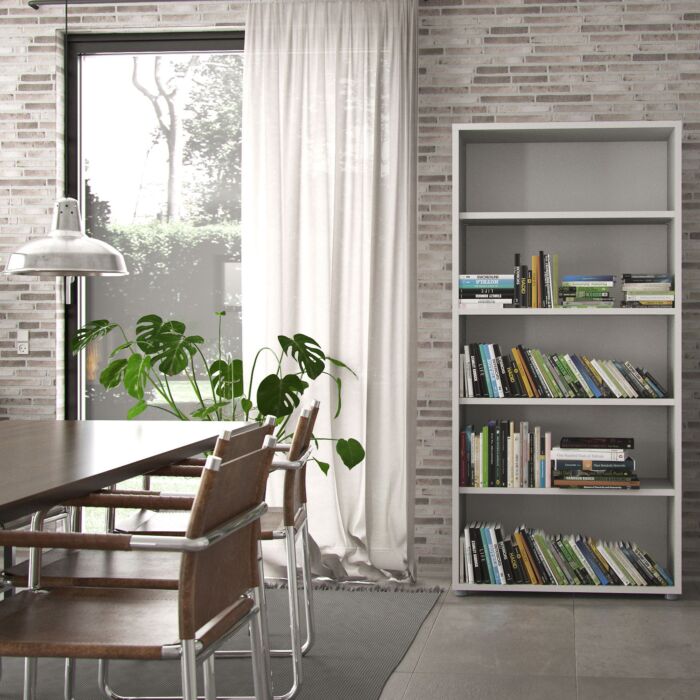 Prima Bookcase 4 Shelves In White