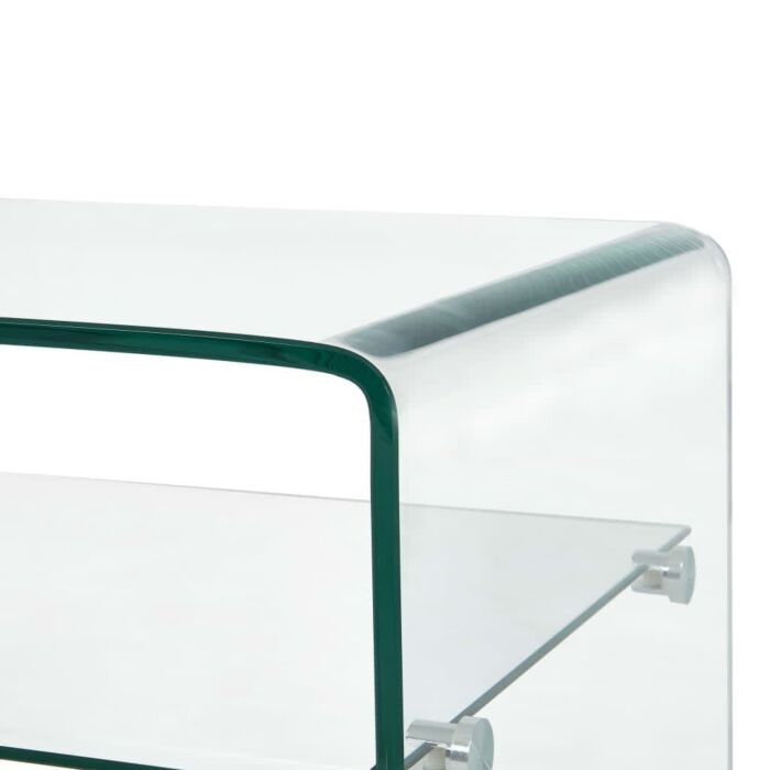 Vidaxl Coffee Table Clear 98x45x31 Cm Tempered Glass