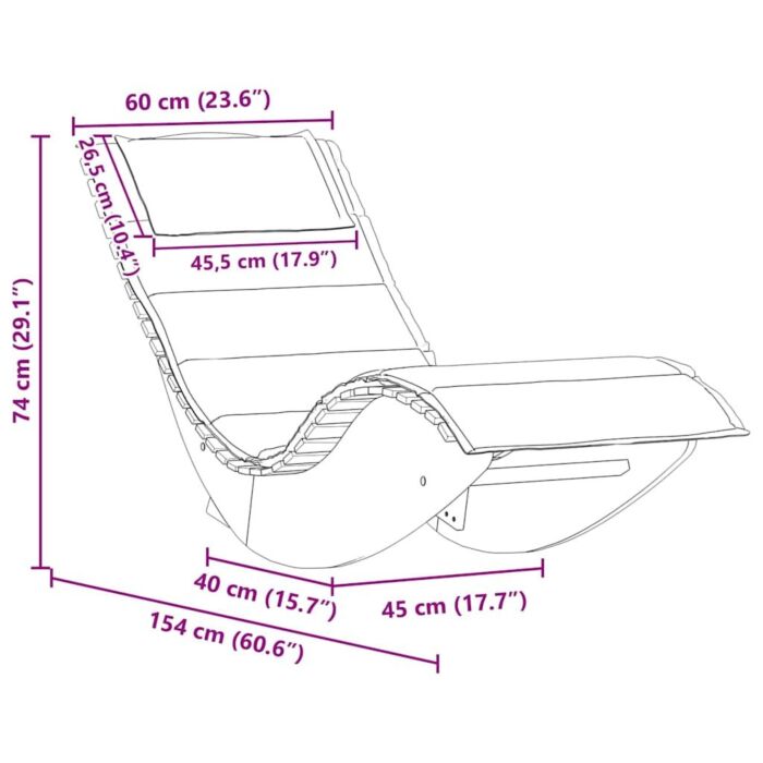 Vidaxl Sun Lounger Set Of 2 Taupe Solid Acacia Wood Standard Ergonomic