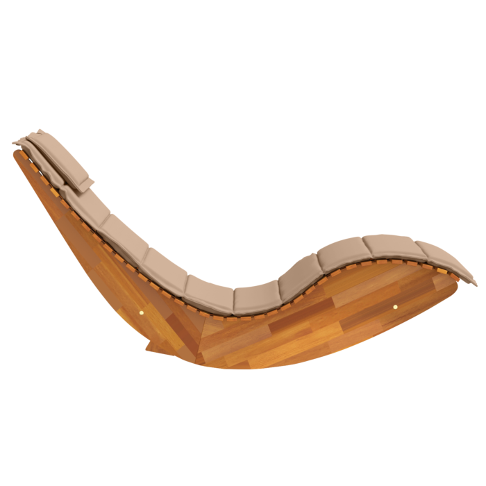 Vidaxl Sun Lounger Set Of 2 Taupe Solid Acacia Wood Standard Ergonomic