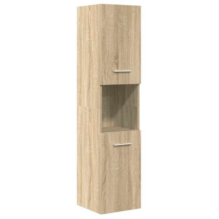 Vidaxl 5 Piece Bathroom Furniture Set Sonoma Oak Engineered Wood