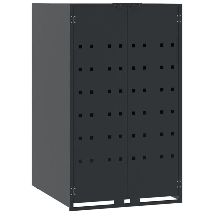 Vidaxl Wheelie Bin Storage For 2 Bins Anthracite 138x79x117 Cm Steel