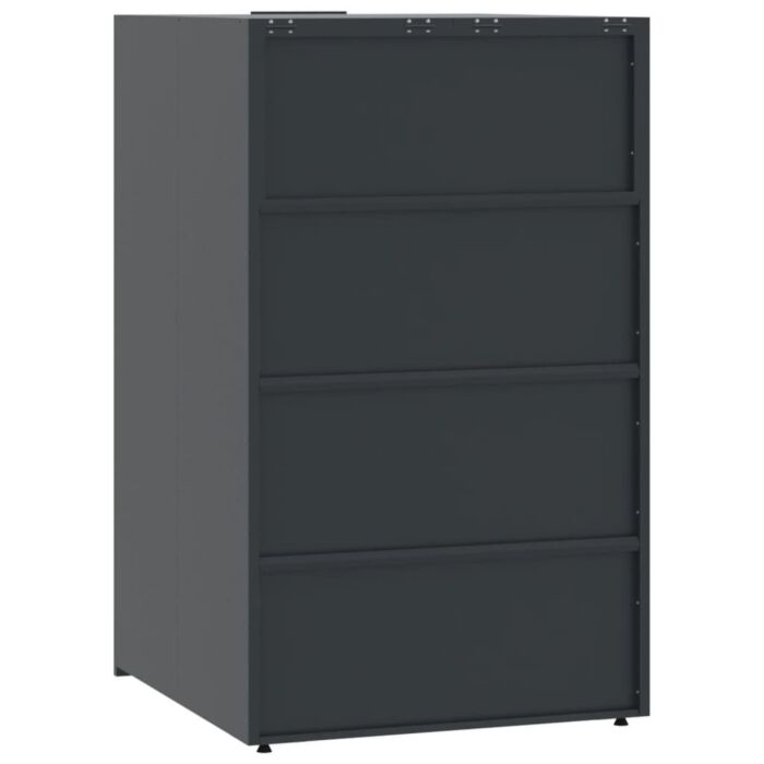 Vidaxl Wheelie Bin Storage For 2 Bins Anthracite 138x79x117 Cm Steel