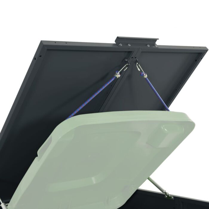 Vidaxl Wheelie Bin Storage For 2 Bins Anthracite 138x79x117 Cm Steel