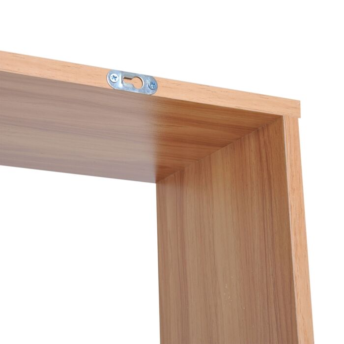 Homcom Wooden Wood S Shape Storage Display 6 Shelves Room Divider Unit Chest Bookshelf Bookcase Cupboard Cabinet Home Office Furniture (maple)