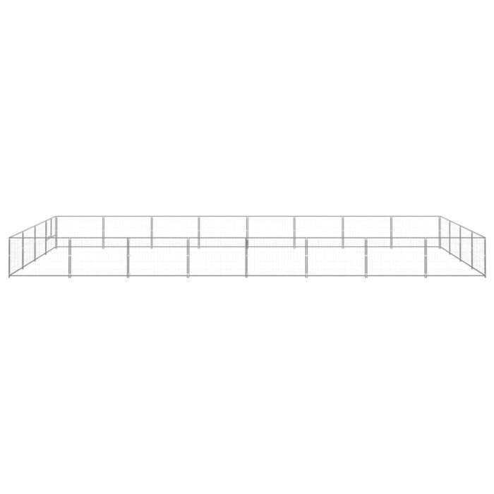 Vidaxl Dog Kennel Silver 32 M² Steel
