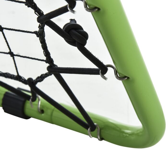 Homcom Football Training Net, Soccer Kickback Target Goal Both Side Rebounder Net, Adjustable Angle Goal Training Set For Kids And Children, Backyard
