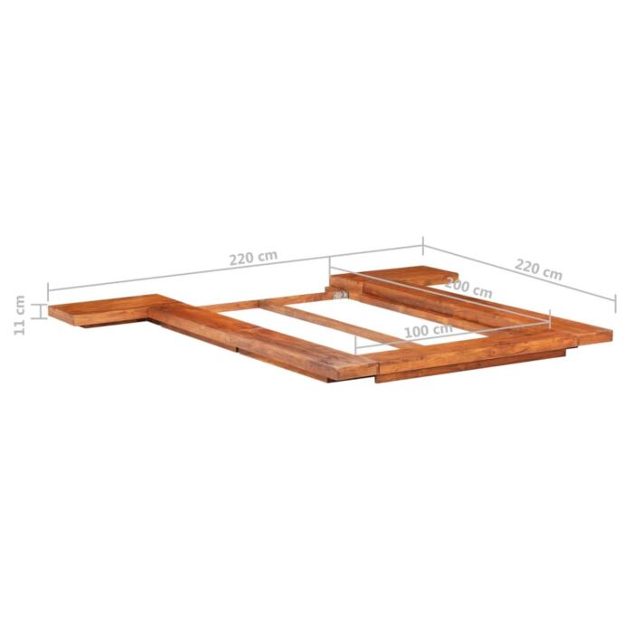 Vidaxl Japanese Futon Bed Frame Without Mattress Solid Wood 100x200 Cm