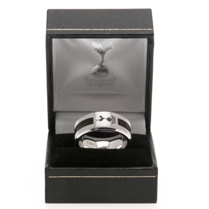 Tottenham Hotspur Fc Black Inlay Ring Medium