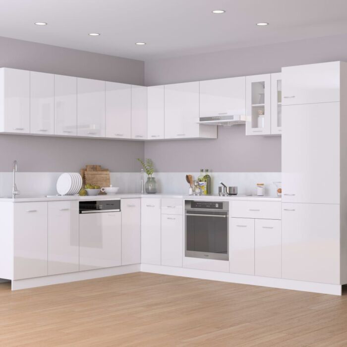 Vidaxl Hanging Cabinet High Gloss White 60x31x40 Cm Engineered Wood