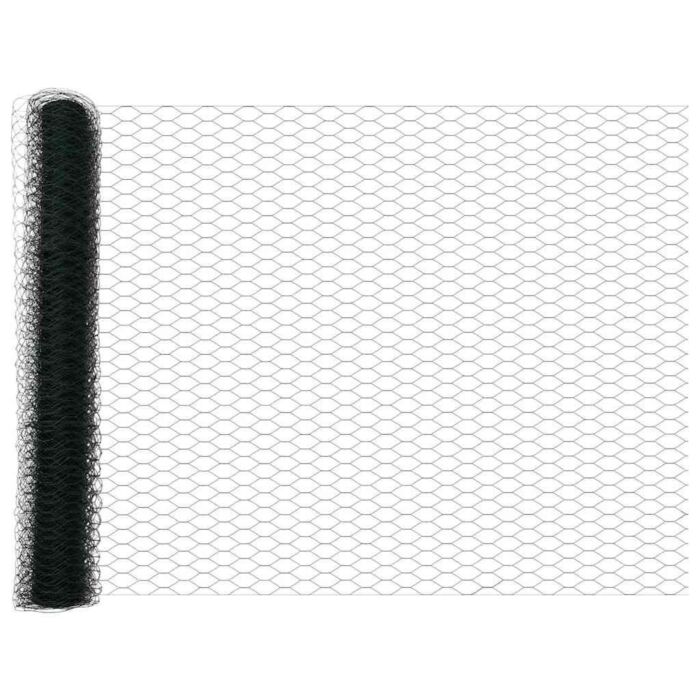 Vidaxl Hexagon Fence Green 1x50 M Steel, Vidaxl Fence Posts With Spike 13 Pcs Ø32 Mm 120 Cm Galvanised Steel