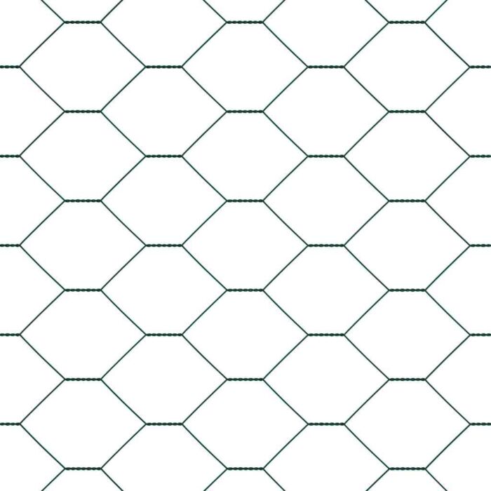 Vidaxl Hexagon Fence Green 1x50 M Steel, Vidaxl Fence Posts With Spike 13 Pcs Ø32 Mm 120 Cm Galvanised Steel