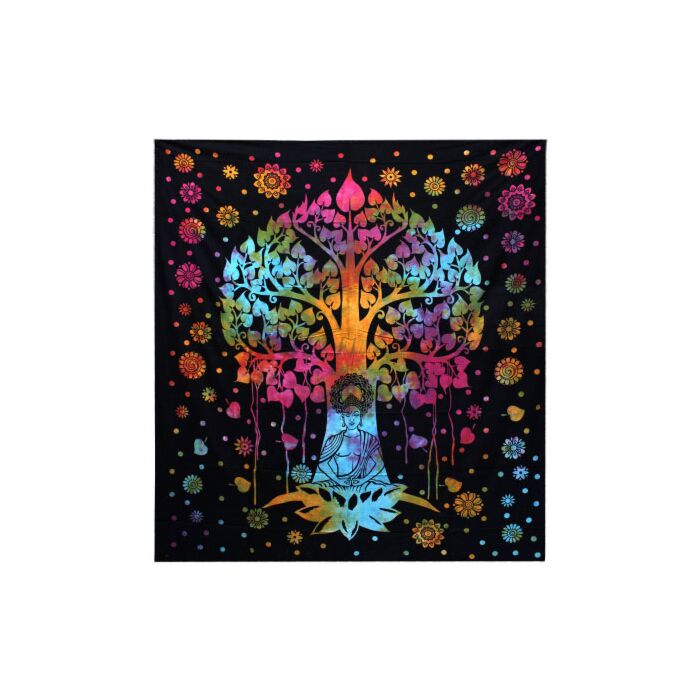 Double Cotton Bedspread + Wall Hanging - Bodhi Tree