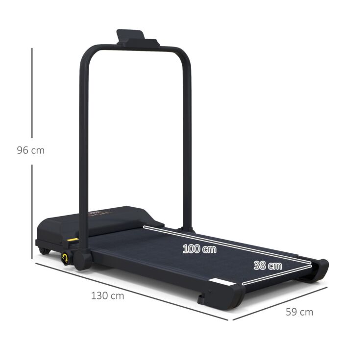 Homcom 2.5hp Walking Pad Treadmill, Folding Under Desk Treadmill Walking Machine, 1-10km/h, With Remote Control